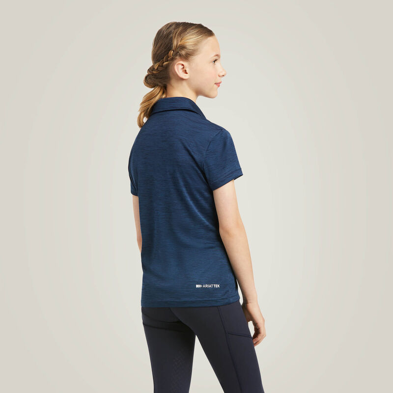 Ariat Kids Laguna SS Polo - Large Navy