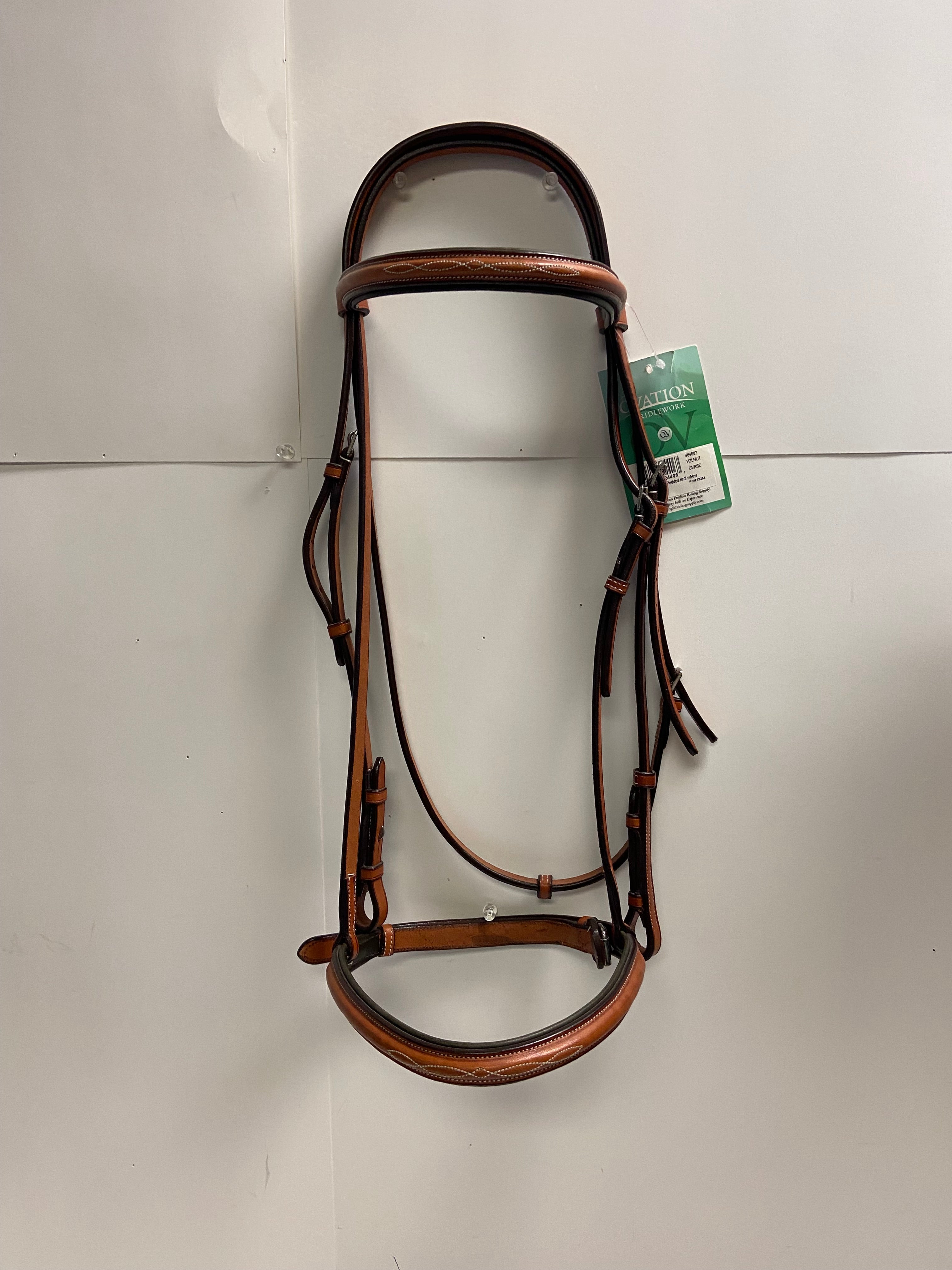 Ovation Raised Fancy Stitched Padded Headstall - Oversize