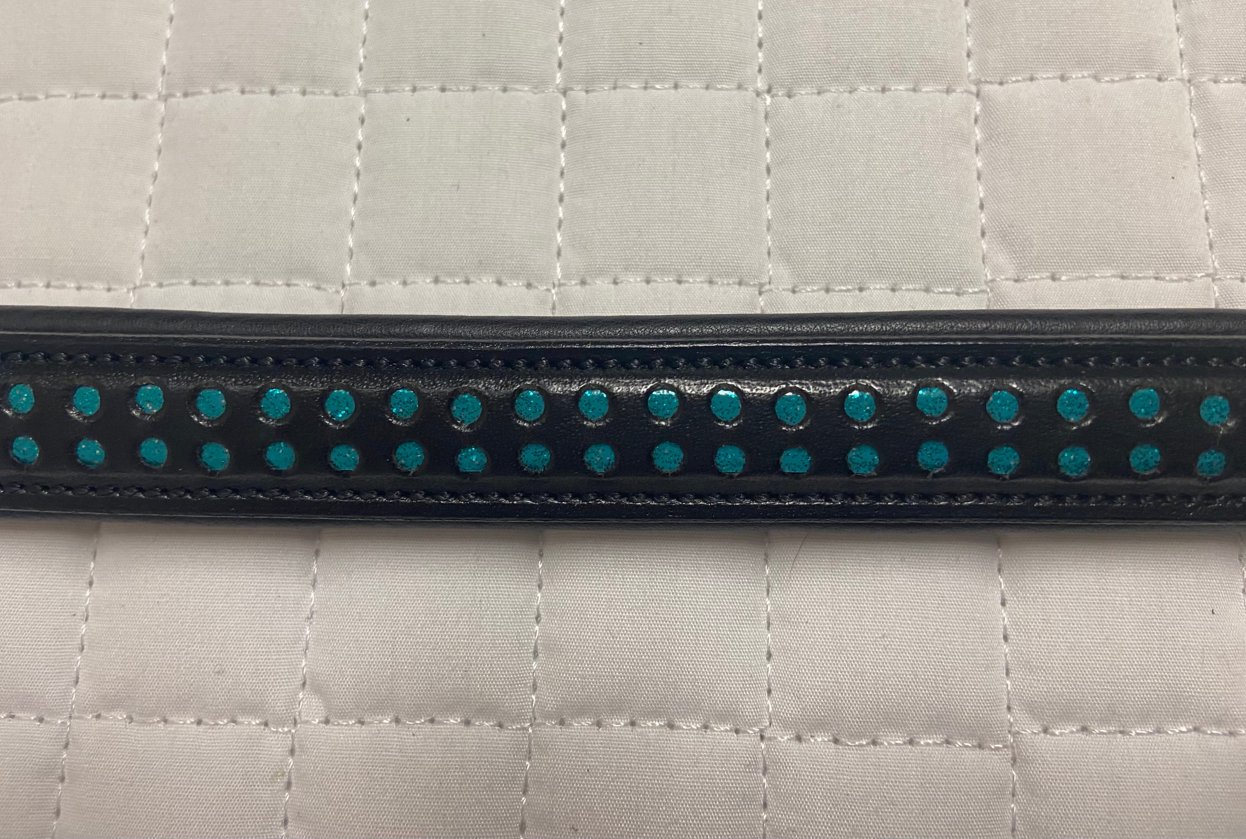 Ovation Black Domino Dots Horse Size Browband