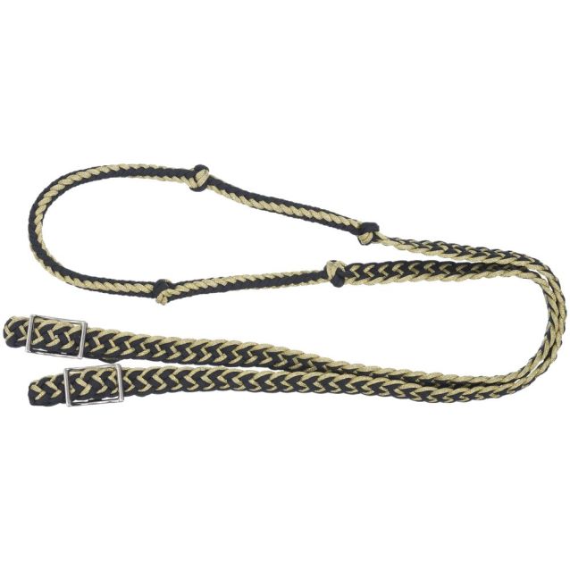 Tough 1 Metallic Cord Knotted Roping Reins