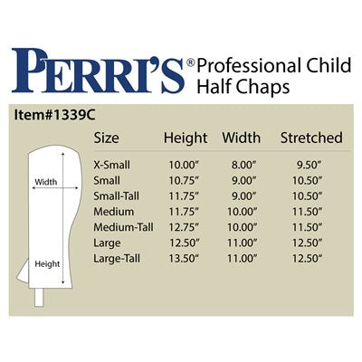 Perri's Youth Leather Professional Zip Half Chaps