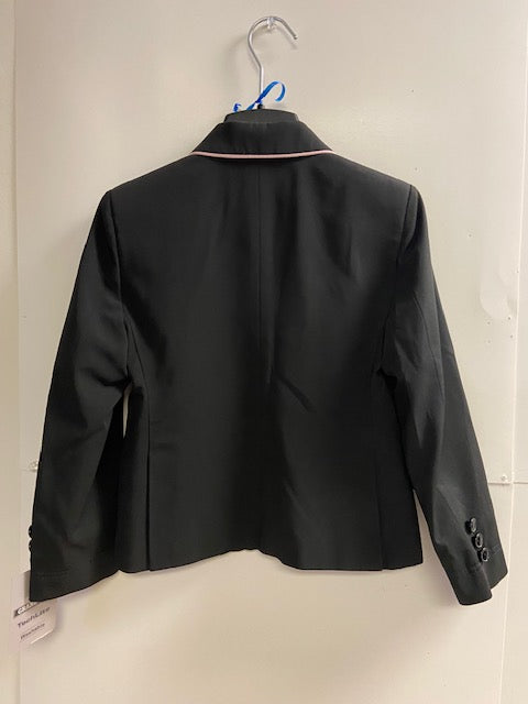 Grand Prix Kids Techlite Show Coat - Black w/ Pink Piping 6 Short