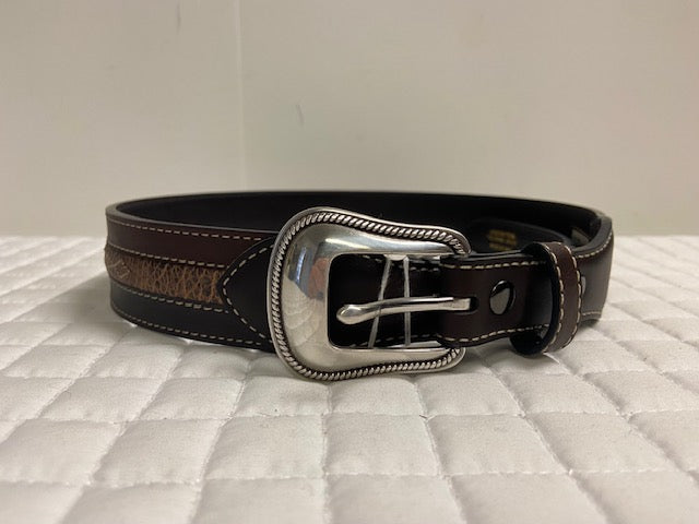 Ariat Leather Stitched Belt - 30" Brown