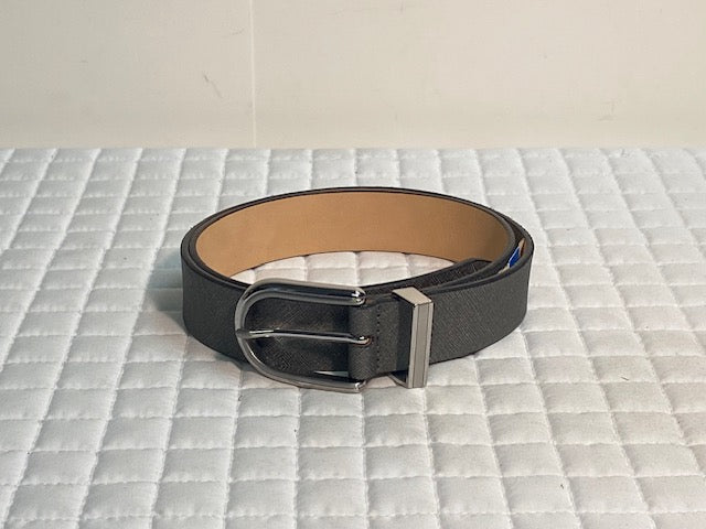 Canterbury Metallic Grey Leather Belt
