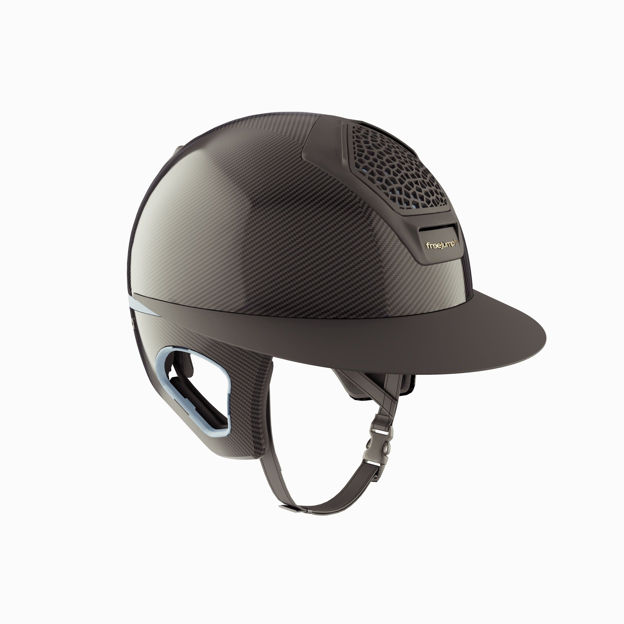 FreeJump Voronoi Carbon Helmet with Temple Protection w/ Wide Brim