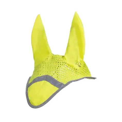 HKM Reflective Ear Bonnet Full Size Neon Yellow