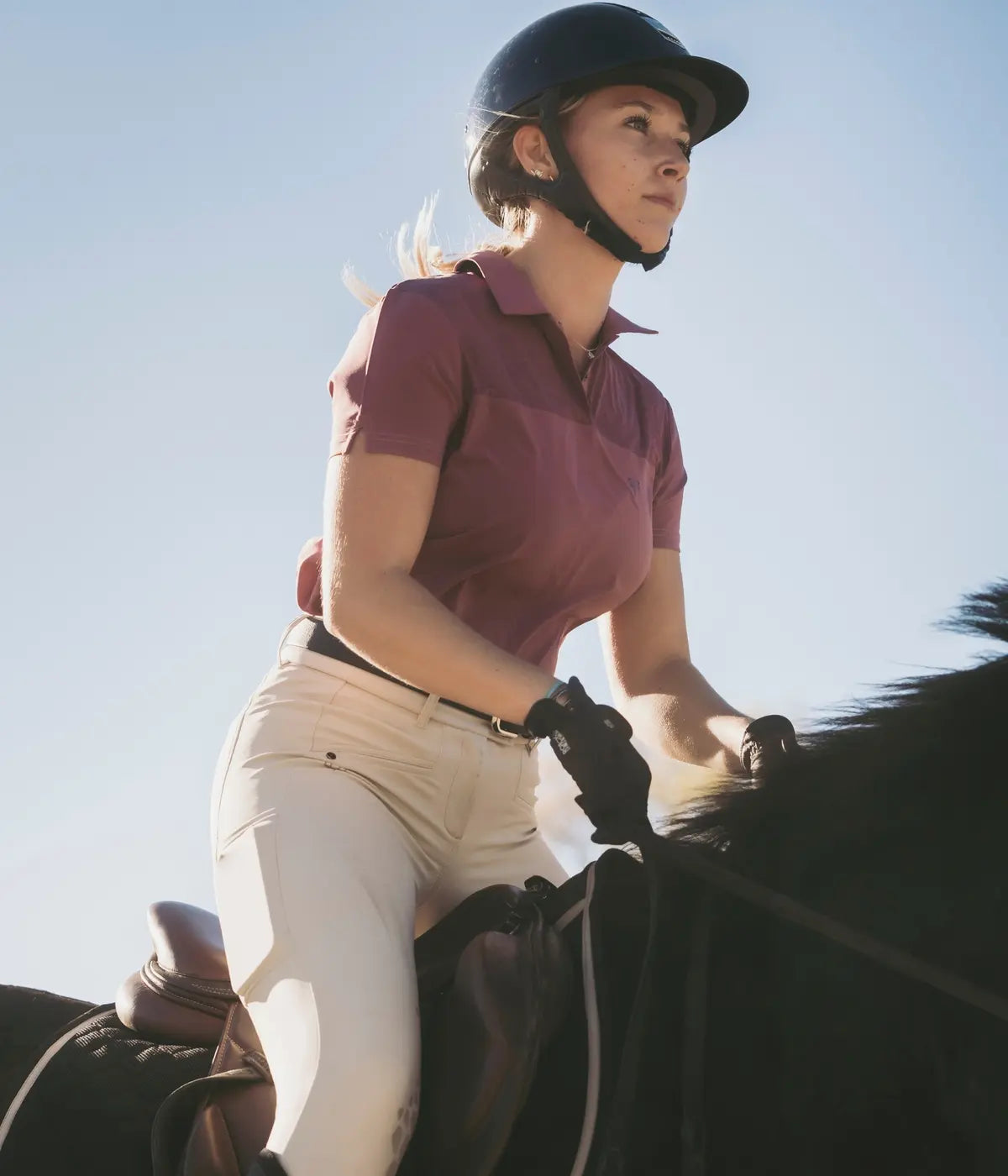 Horse Pilot Ariia Polo Shirt large Pink