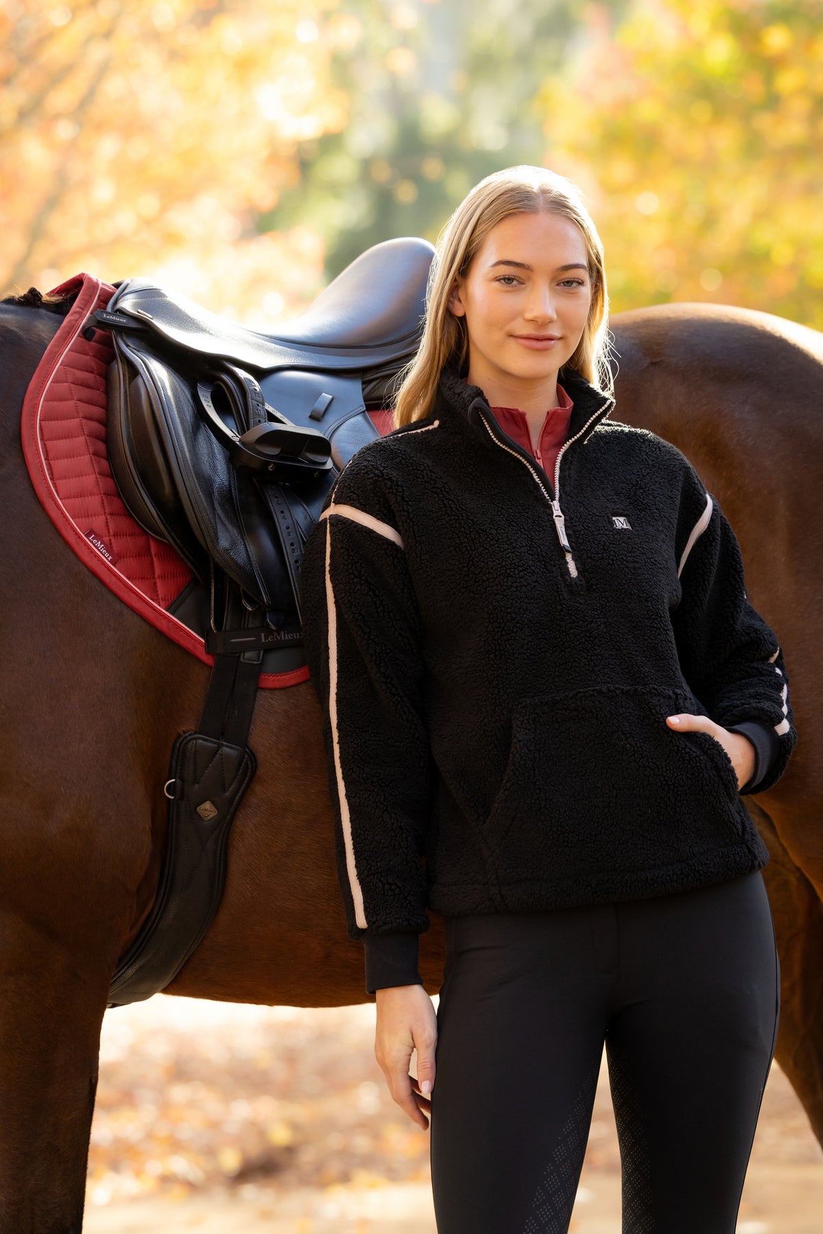 LeMieux Avery Teddy Fleece Quarter Zip