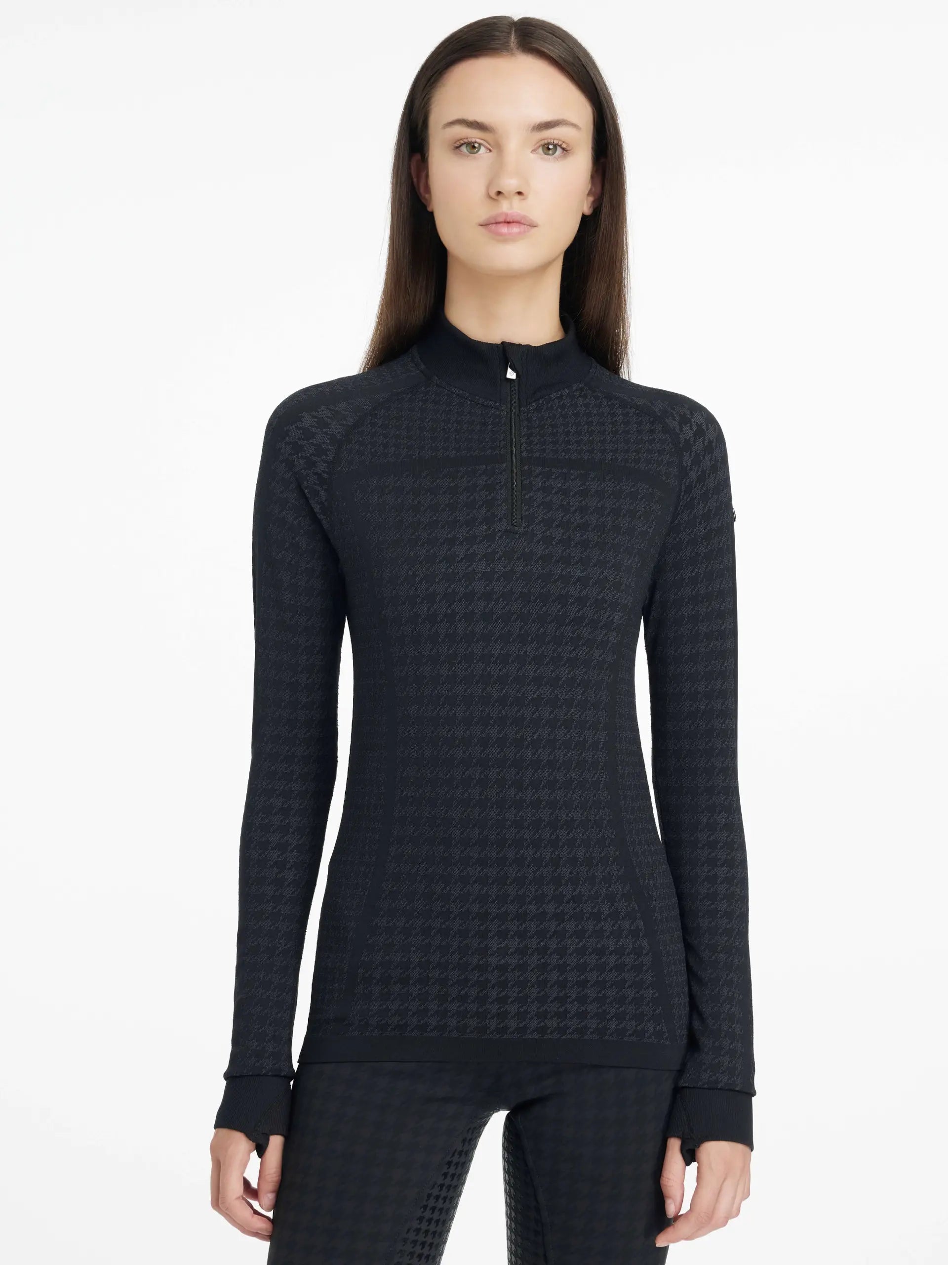 LeMieux Aspen Houndstooth 1/4 Zip