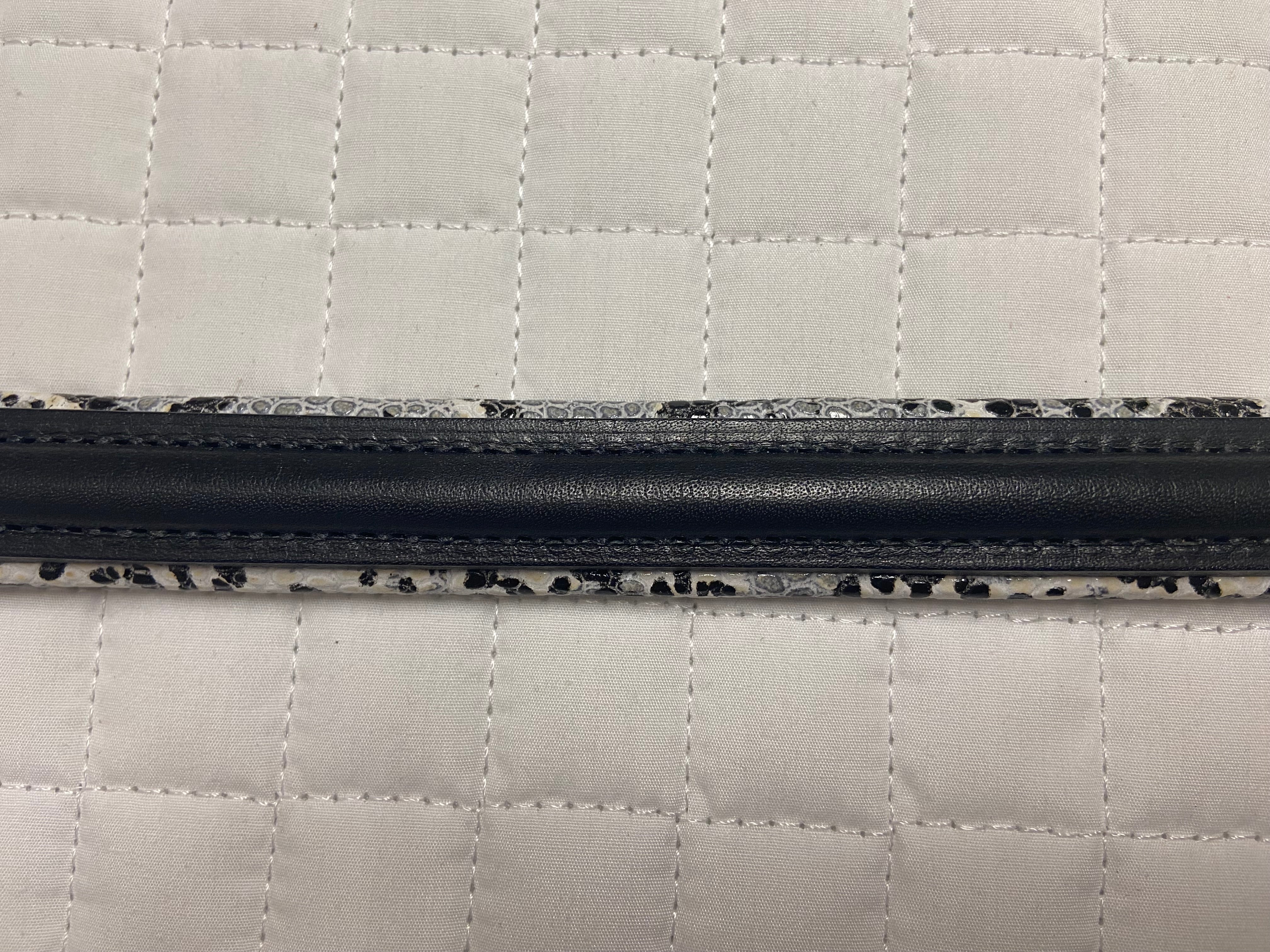 Perri's Leather Padded Snakeskin Leather Browband - Oversize