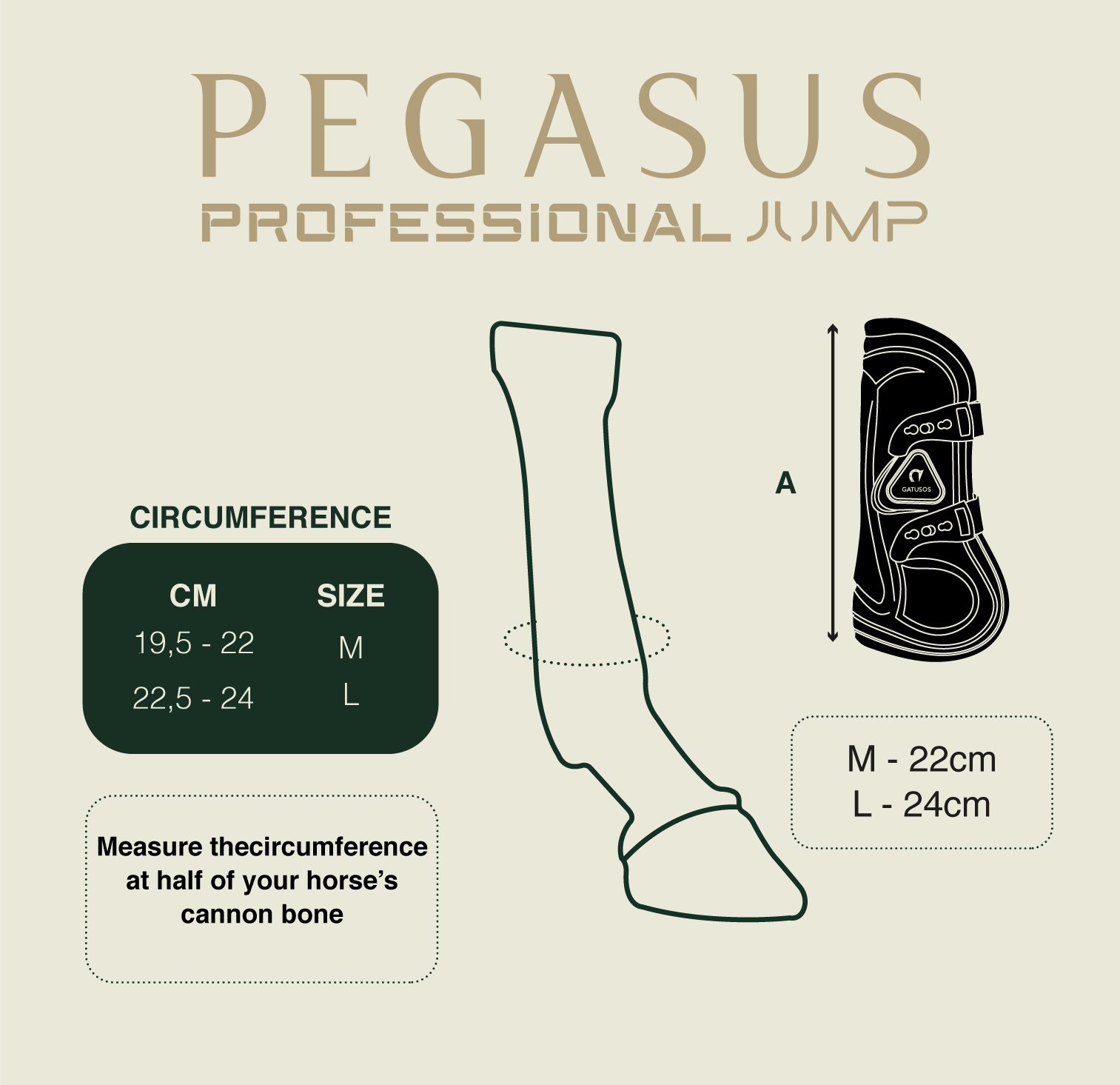 Gatusos Pegasus Professional Front Jump Boots - Black