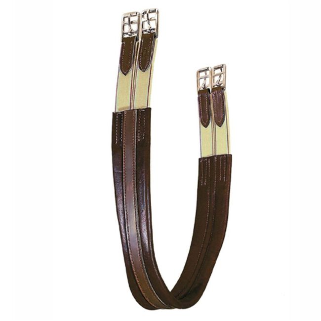 Tory Double Elastic End English Girth in Havanna