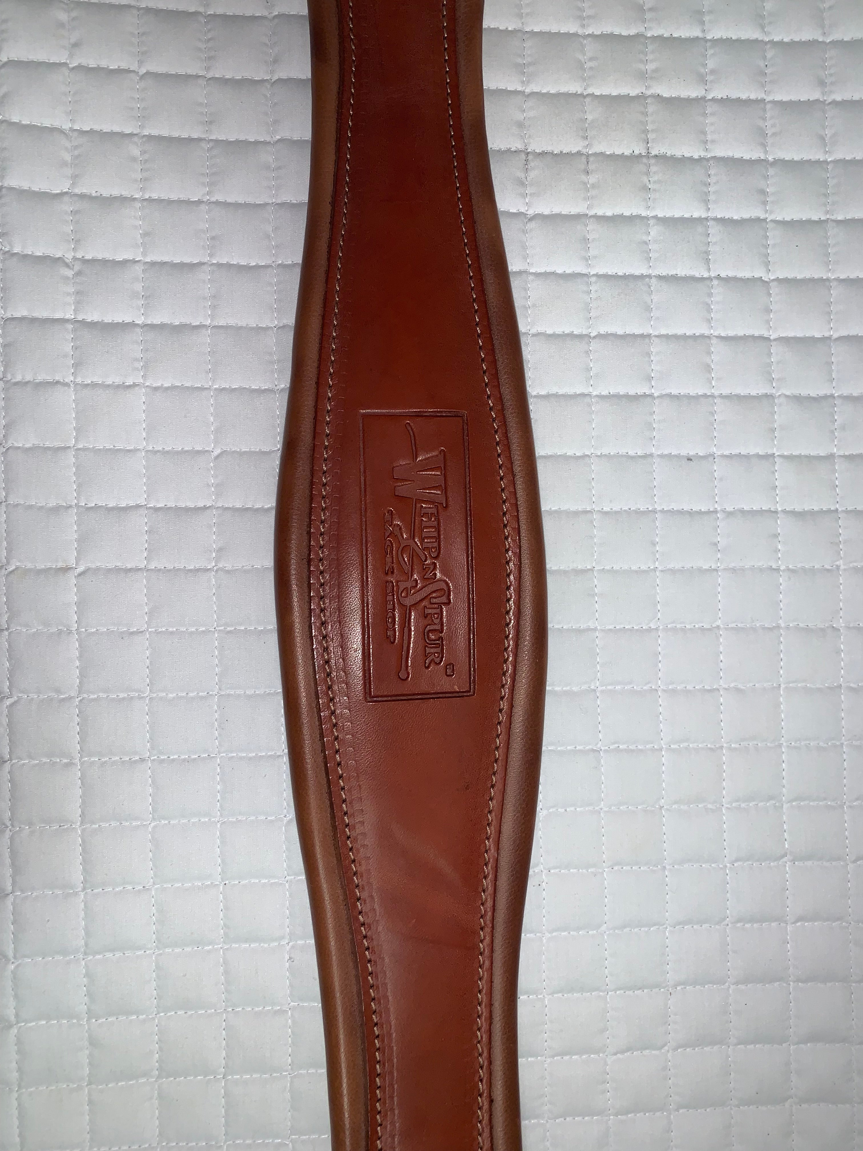 Whip n Spur 48" Overlay Leather Girth