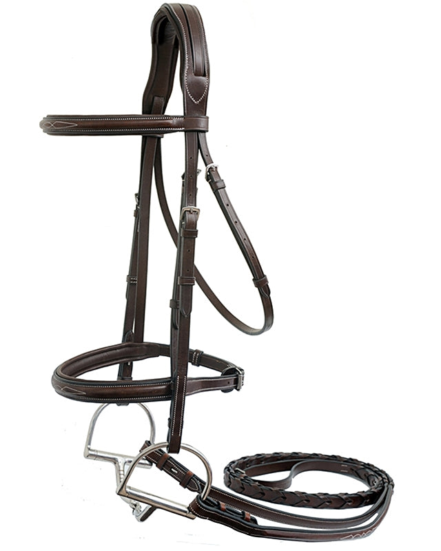 Nunn Finer Florence Fancy Stitched Padded Bridle w/ Reins
