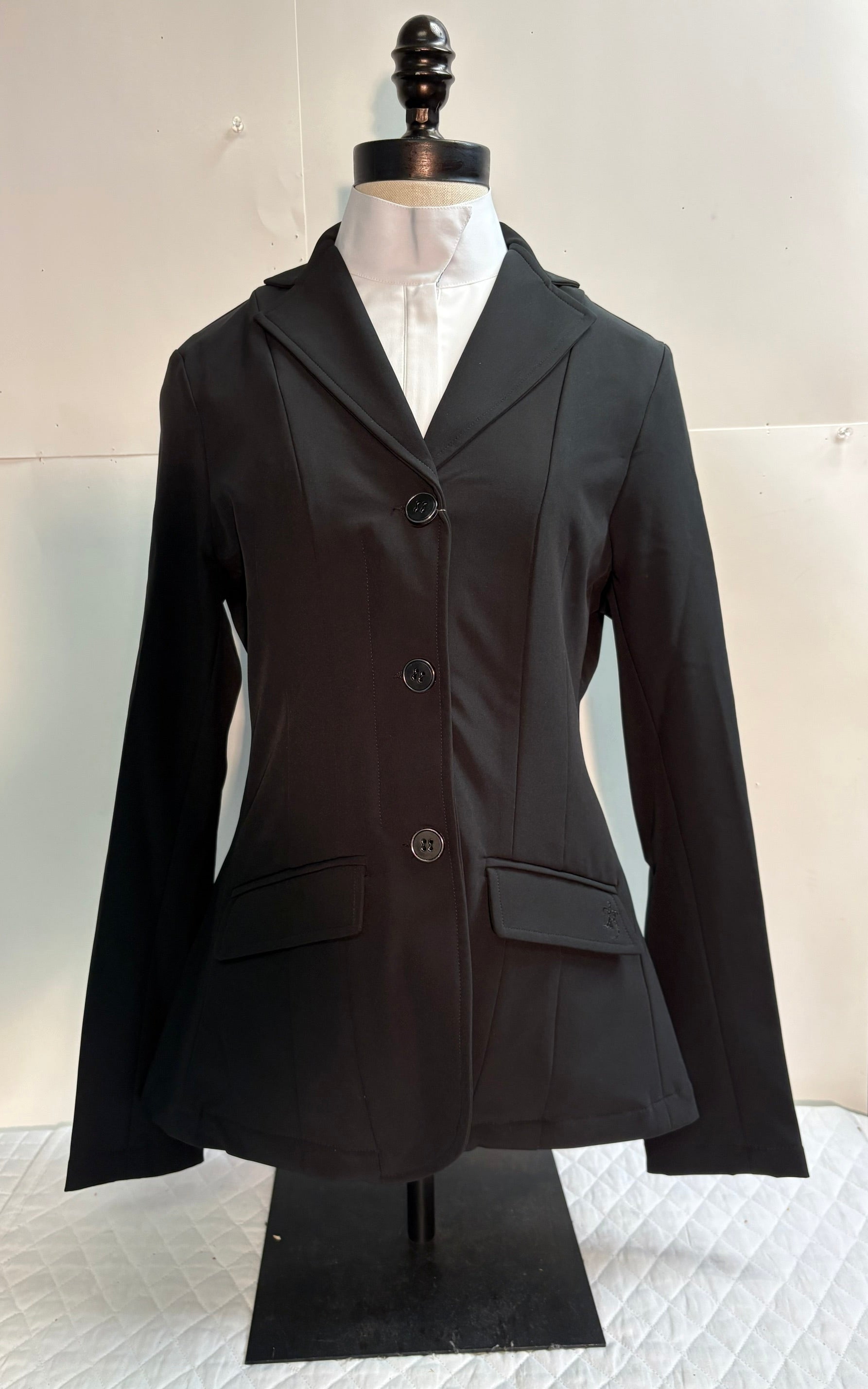 2K 3 Button Show Coat  - Black