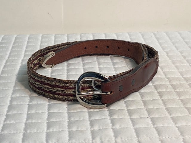 Colorado Horsehair 40" Braided Brown Belt w/ Removeable Buckle