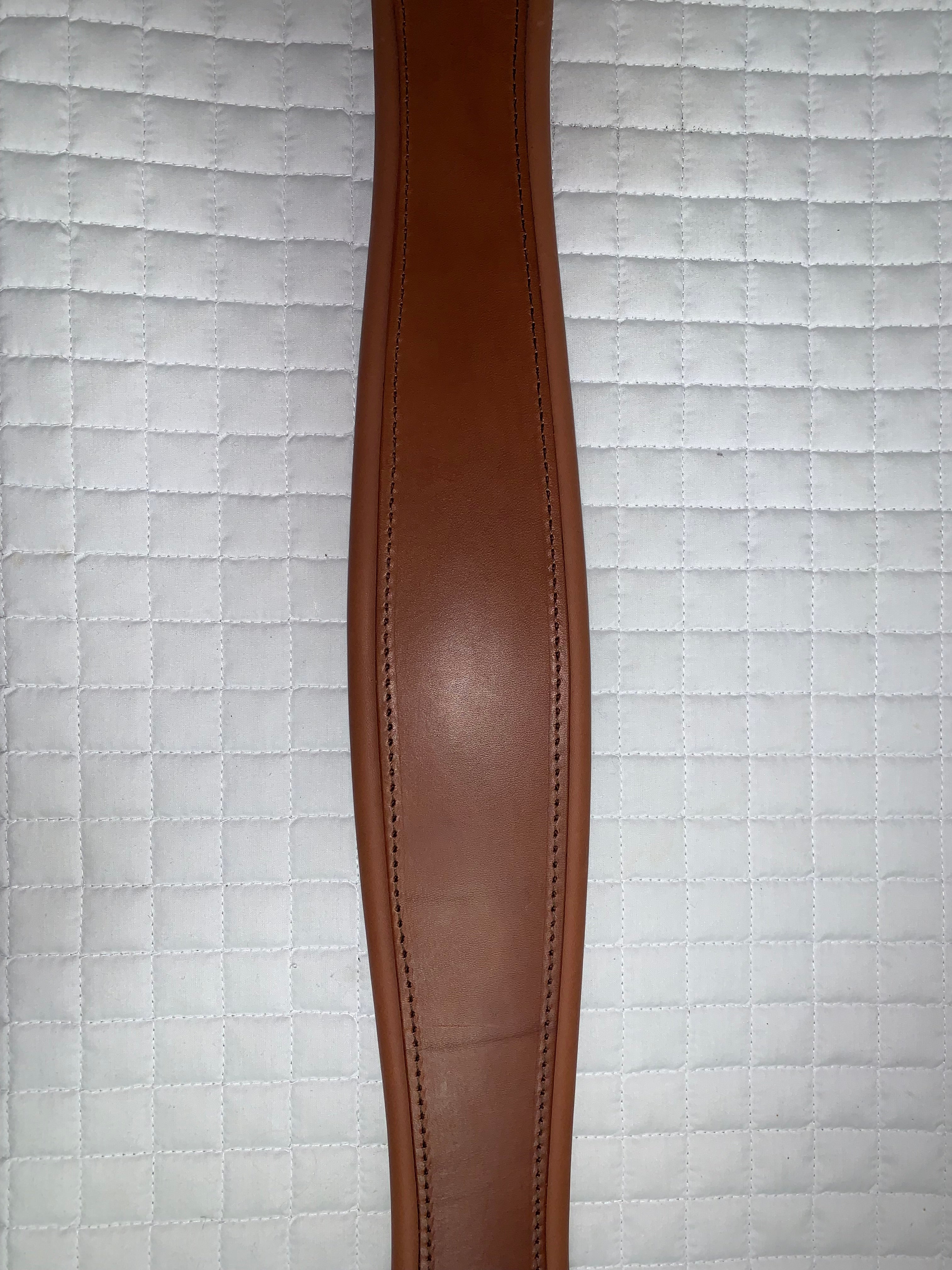 New England 46" Leather Overlay Girth